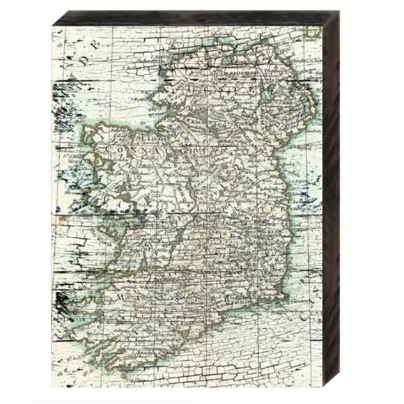Designocracy 85091-IR-08 Map of Ireland Rustic Design Reclaimed Wood Wall Decor