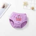 thumbnail image 4 of Povozer Toddler Girls Underwear 3Pcs Multi Packs Brief Underpants Soft Panties(Purple,2-3Y), 4 of 4