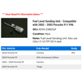 thumbnail image 2 of Fuel Level Sending Unit - Compatible with 2002 - 2005 Porsche 911 996 2003 2004, 2 of 2