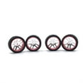 thumbnail image 1 of Guardoinrt 4 Pcs 1/28 Télécommande Pneu de Course Métal Pièce de Remplacement Pneus Modifiés Fournitures Remplacement pour WLtoys k969 k979 k989 k999 p929 Rouge, 1 of 6
