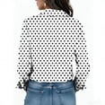 thumbnail image 3 of Veste en Jean Imprimée pour Femmes, Cardigan Décontracté à Manches Longues et Coupe Ample avec Boutons devant et Col à Revers, 3 of 5
