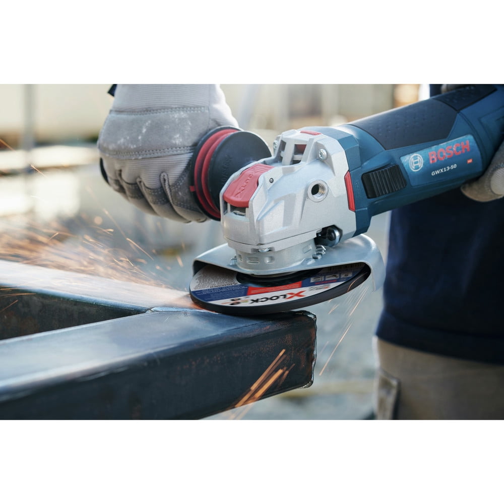Restored Premium Bosch GWX10-45DE-RT X-LOCK 4-1/2 in. Ergonomic Angle Grinder with No Lock-On Paddle Switch (Refurbished)