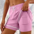 thumbnail image 2 of RFQWOVSR Women's High Waist 2-in-1 Athletic Shorts with Pockets Quick Dry Running Shorts for Women S, 2 of 5