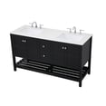 thumbnail image 4 of Elegant Decor Theo 60" Steel and Solid Wood Single Bathroom Vanity in Black, 4 of 8