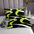 thumbnail image 3 of Erosebridal Geometric Stripe Coverlet Set King,Abstract Artwork Bedding Set,Geometry Lines Decor,Breathable,3 Pieces, 3 of 5