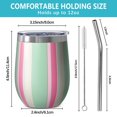 thumbnail image 5 of Modern 12oz Stainless Steel Insulated Wine Tumbler with Lid and Straw – Double Wall Vacuum Mug for Hot & Cold Drinks, 304 Steel Interior, Sweat-Free Design, 5 of 5
