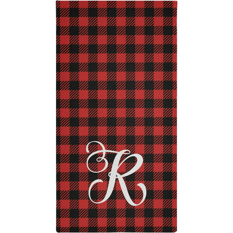 SPXUBZ Kitchen Towels, Red and Black Buffalo Check Letter R for Home  Kitchen Decor Housewarming Gift Towels Set of 2
