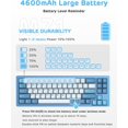 thumbnail image 5 of ATTACK SHARK X XINMENG M71 CNC Aluminum Custom Mechanical Gaming keyboard, Tri-Mode-BT5.0/2.4G Wireless/Wired, 4600mAh Rechargable, 68% Hotswap Gasket Mount, 14 Chroma RGB for MAC&WIN-Song of Summer, 5 of 9