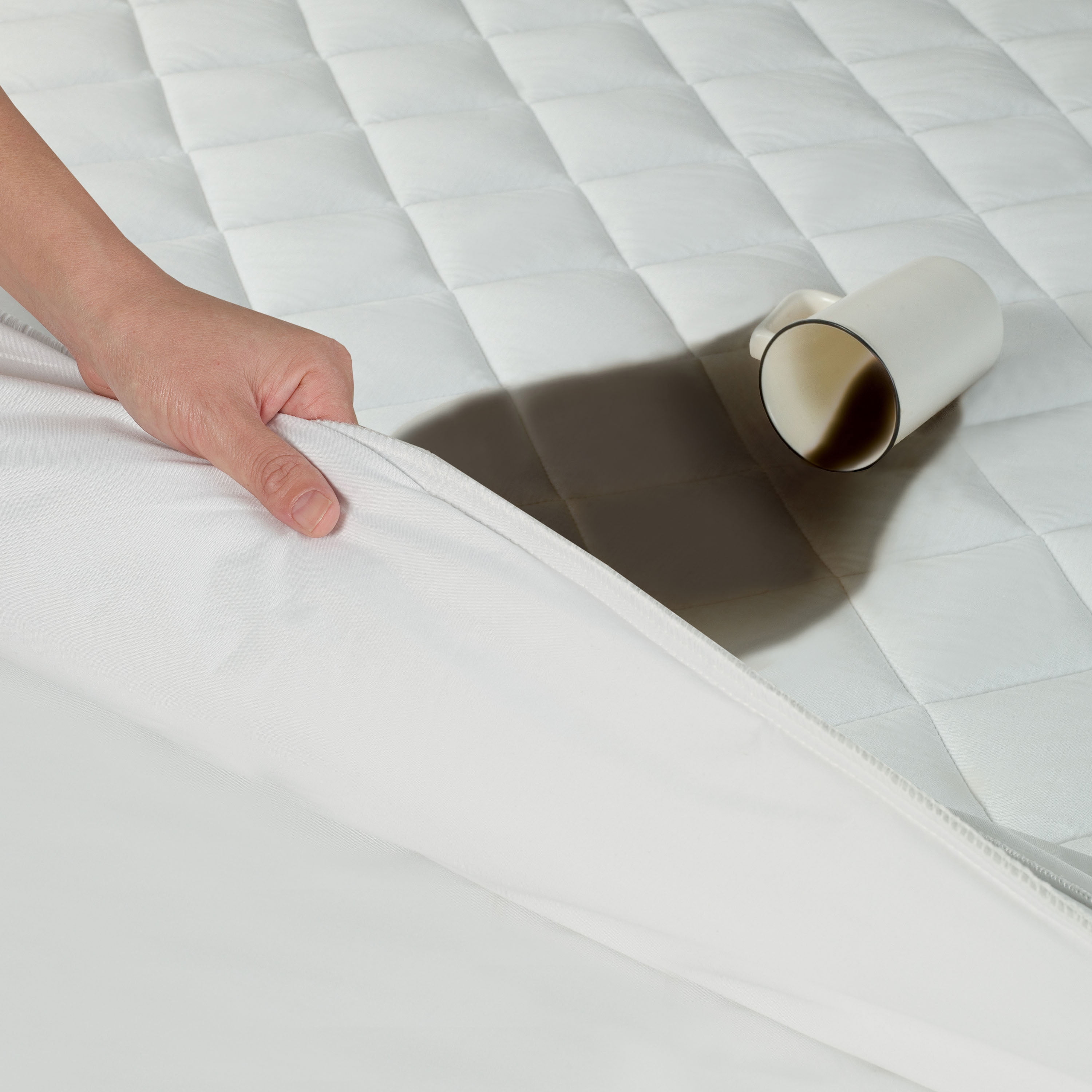 All-In-One Performance Stretch Moisture Wicking Fitted Mattress Pad, Full
