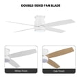 thumbnail image 4 of LEDET 52 in. 4-Plywood Blades Matte White and White/Wood Grain Mounted Ceiling Fan with Remote control, 4 of 8