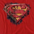 thumbnail image 2 of Superman Rusted Shield Women's T Shirt, Red, X-Large, 2 of 6