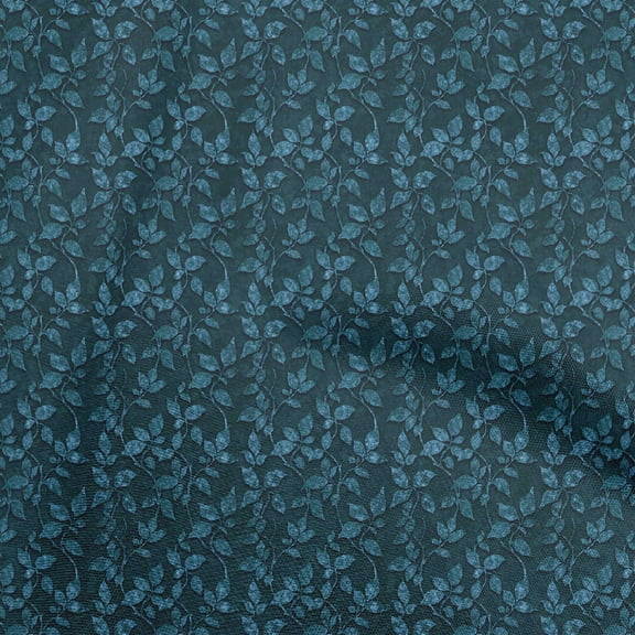 oneOone Polyester Spandex Teal Blue Fabric Aian Batik Craft Projects Decor Fabric Printed By The Yard 56 Inch Wide