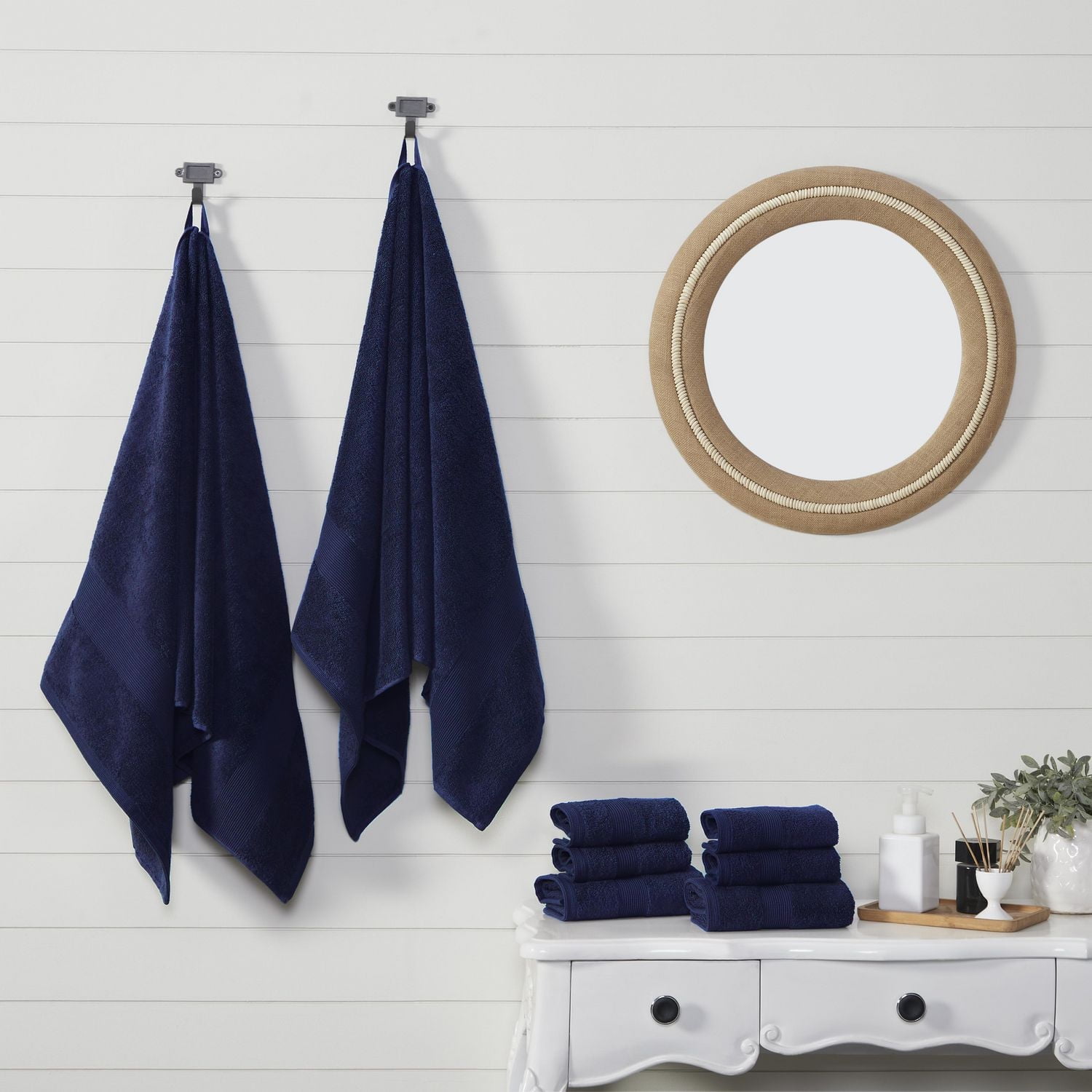 Ensemble de 8 serviettes en coton 100% zéro torsion 600 GSM Camelot, hautement absorbant | 2 serviettes de bain, 2 essuie-mains et 4 débarbouillettes