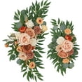 thumbnail image 1 of Ting's time Wedding Arch Flower Kit of 2 for Wedding Party Welcome Sign Floral Swag Decoration Reception Backdrop Floral Decor, Wedding Arch Flower, Party Flower Decoration（Terracotta & Champagne）, 1 of 6