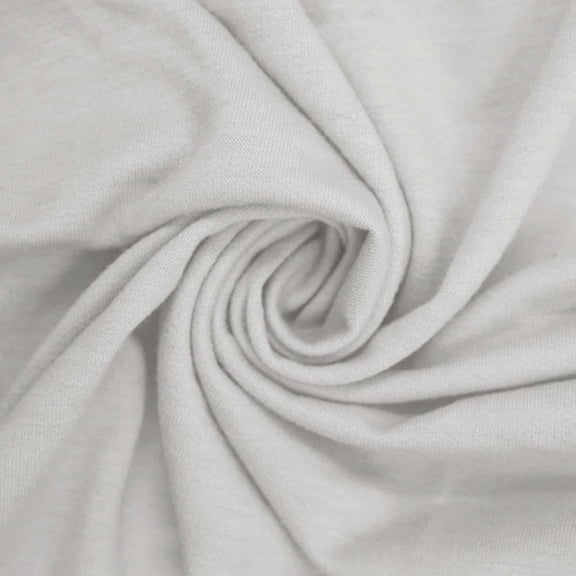 60" Wide Poly Spandex French Terry Brushed Fabric (220 GSM), Medium Weight, 4-Way Stretch, Soft & Warm - Great for Apparel, Hoodies, Sweatshirts, Joggers & DIY- White PS