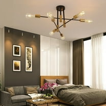 Miumaeov Industrial Sputnik Chandelier 6 Light Ceiling Pendant Lamp Hanging Lighting Fixture For Living Room