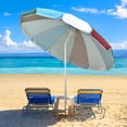 thumbnail image 2 of Yescom 8' Rainbow Beach Umbrella Sunshade with Tilt Sand Anchor UV Protection Outdoor, 2 of 9