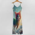 thumbnail image 5 of Fantasy Harlequin Cats Flying Sleeveless Dress Women's Evening Dress Womans Clothing, 5 of 9
