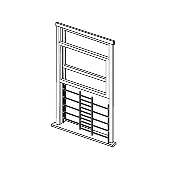 32-58 X 25 - 5 Bar Child Safety Window Guard