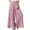Pink, variant on RQYYD Women's Plus Size Cotton and Linen Wide Leg Pants Loose High Elastic Waisted Long Pants Solid Color Casual Straight Trousers Black S