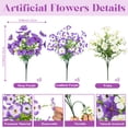 thumbnail image 2 of Scidweet 24 Bundles Artificial Geranium Flowers for Outdoors, Faux Silk Flowers Plants for Spring Summer Garden Patio Home Decoration, Mixcolor, 2 of 7
