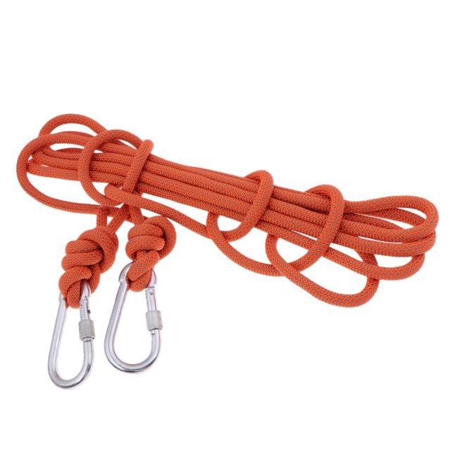 Cuerda estática Cola Cuerda de escalada al aire libre cordón de protección contra caídas naranja