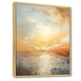 thumbnail image 2 of Designart "Paradise Of Beige And Golden Beach Sunset IV" Coastal Sunset Floater Framed Wall Art Prints, 2 of 5