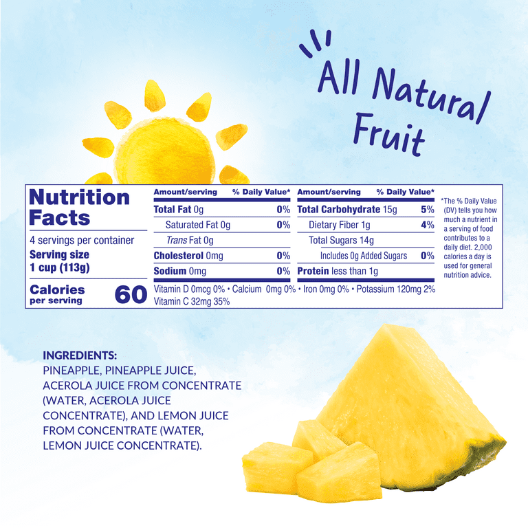 Dole Individually Quick Frozen Pineapple Tidbits, 28885 (23019170)