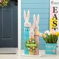 thumbnail image 2 of 30" H Easter Wooden Bunny Family Standing Porch Sign, Easter Welcome Sign Decorations for Home or Yard, 2 of 9