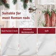 thumbnail image 7 of Merry Christmas Valances for Windows, 54 x 18in, Red Boots Leaves Hooly Gift Star Linen Rod Pocket Kitchen Valance Curtain Light Filtering Window Treatments for Living Room Bedroom, 1 Panel, 7 of 7