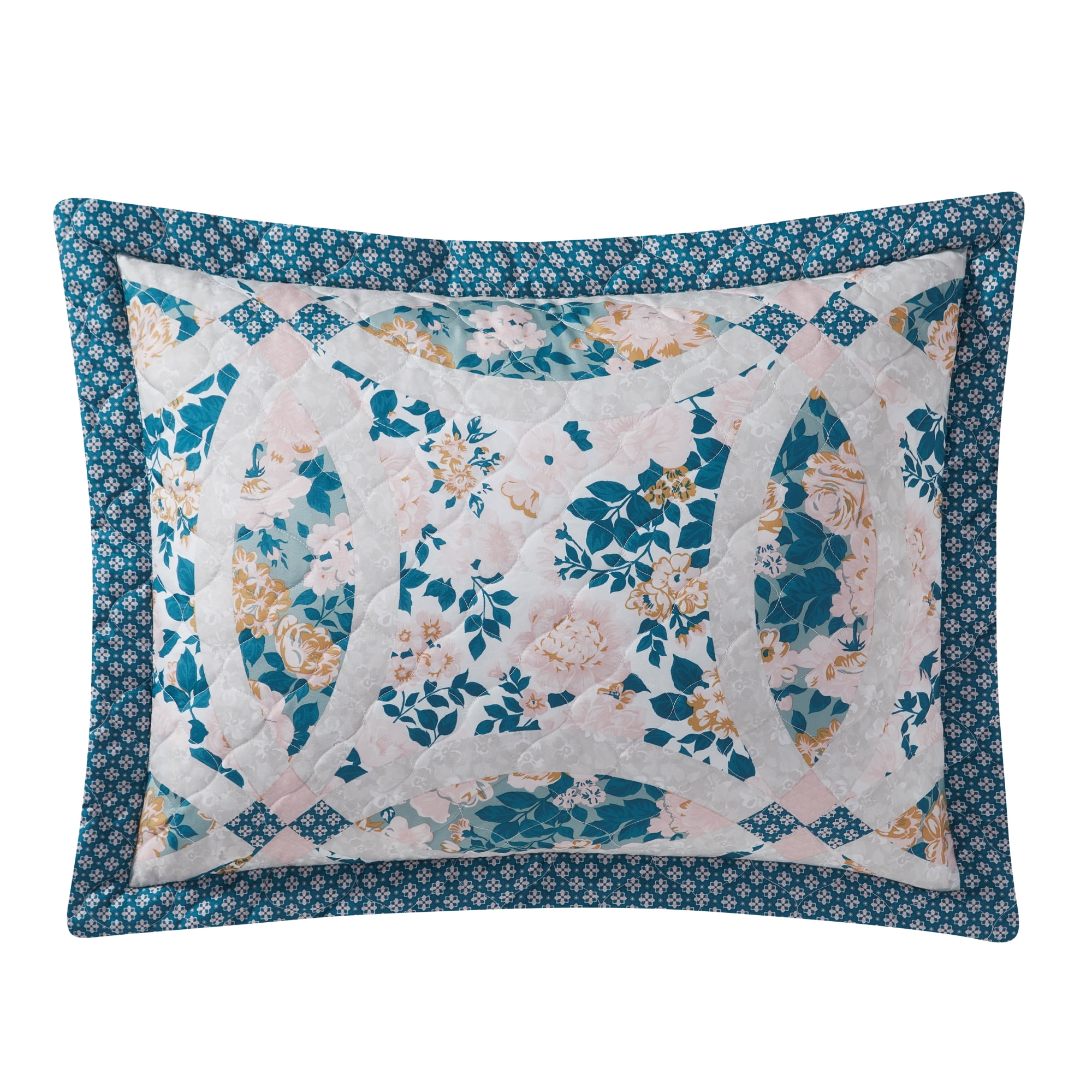 Mainstays Multicolor Abby Corsair Quilt Sham, King, 1 pack, Adult/Teen