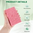 thumbnail image 2 of Uxcell 6-Pack Esponjas de Cocina, Esponja de Limpieza Pesada de Celulosa Ecológica Sin Rayas [Rosa], 2 of 6