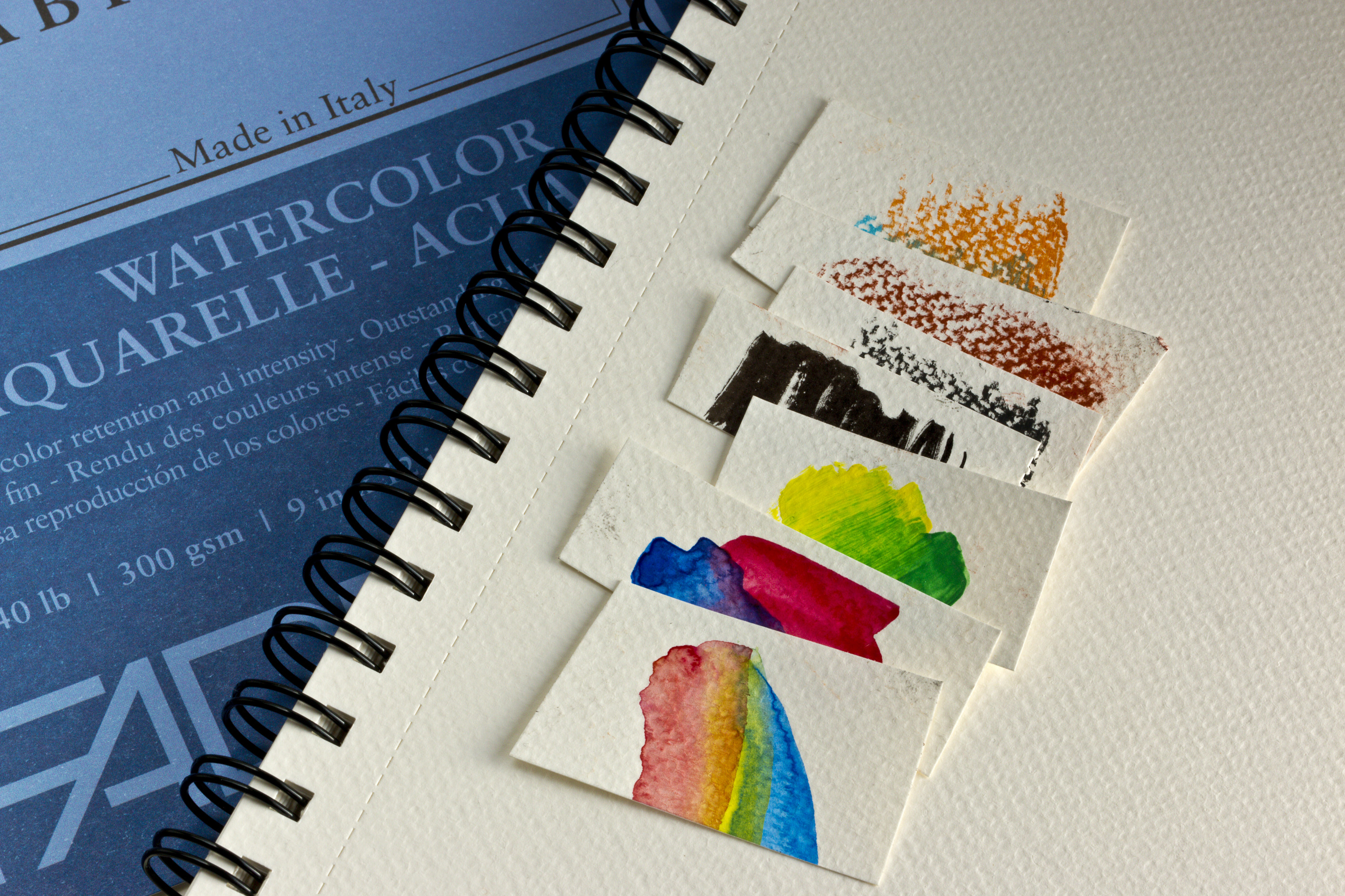 Fabriano 1264 Watercolor Pad, Spiral Bound, 7”x10”, 140 lb, 30 Sheets, 100%  Alpha-Cellulose, Wet Media 