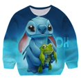 thumbnail image 1 of Sudaderas de manga larga con cuello redondo para niños y niñas de 1 a 14 años, ropa de Hip Hop para niños, sudaderas con capucha estampadas, jerséis de otoño e invierno 8T Gao Jinjia LED, 1 of 2