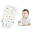 thumbnail image 3 of Rush 3 Pack Petal Bib 360° Rotating Bib Saliva Towel Washed Gauze --- Firebird Walk S482, 3 of 3