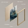 thumbnail image 4 of PixonSign Framed Wall Art Green & Teal Watercolor Forest Pine Trees Posters, Set of 4 Nature Wilderness Photography Realism Canvas Prints, Rustic Wall Décor for Home Decor - 8"x10" Natural, 4 of 5