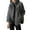 Grey L, variant on Autmn Winter Lady Cardigan Coat Double-sided Furry Plush Zip-up Drawstring Stand Collar Long Sleeves Thickened Solid Color Coral Fleece Knitted Jacket