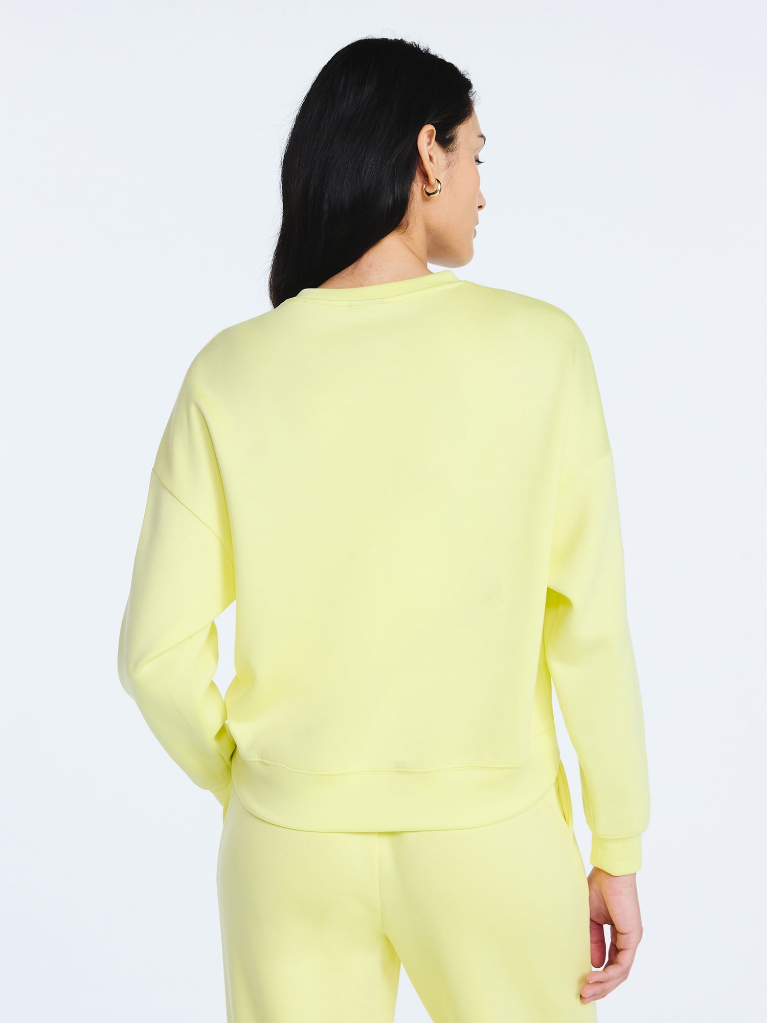 Scoop Women's and Women's Plus Scubaknit Cropped Sweatshirt with Drop Sleeves, Sizes XS-4X