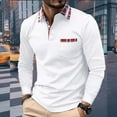 thumbnail image 2 of WTXUE Polos Long Sleeve, Scrunch Neck Polo Golf Shirts for Men Spring Autumn Casual Button T Shirt Top Solid | Workwear for Men White XXL, 2 of 5