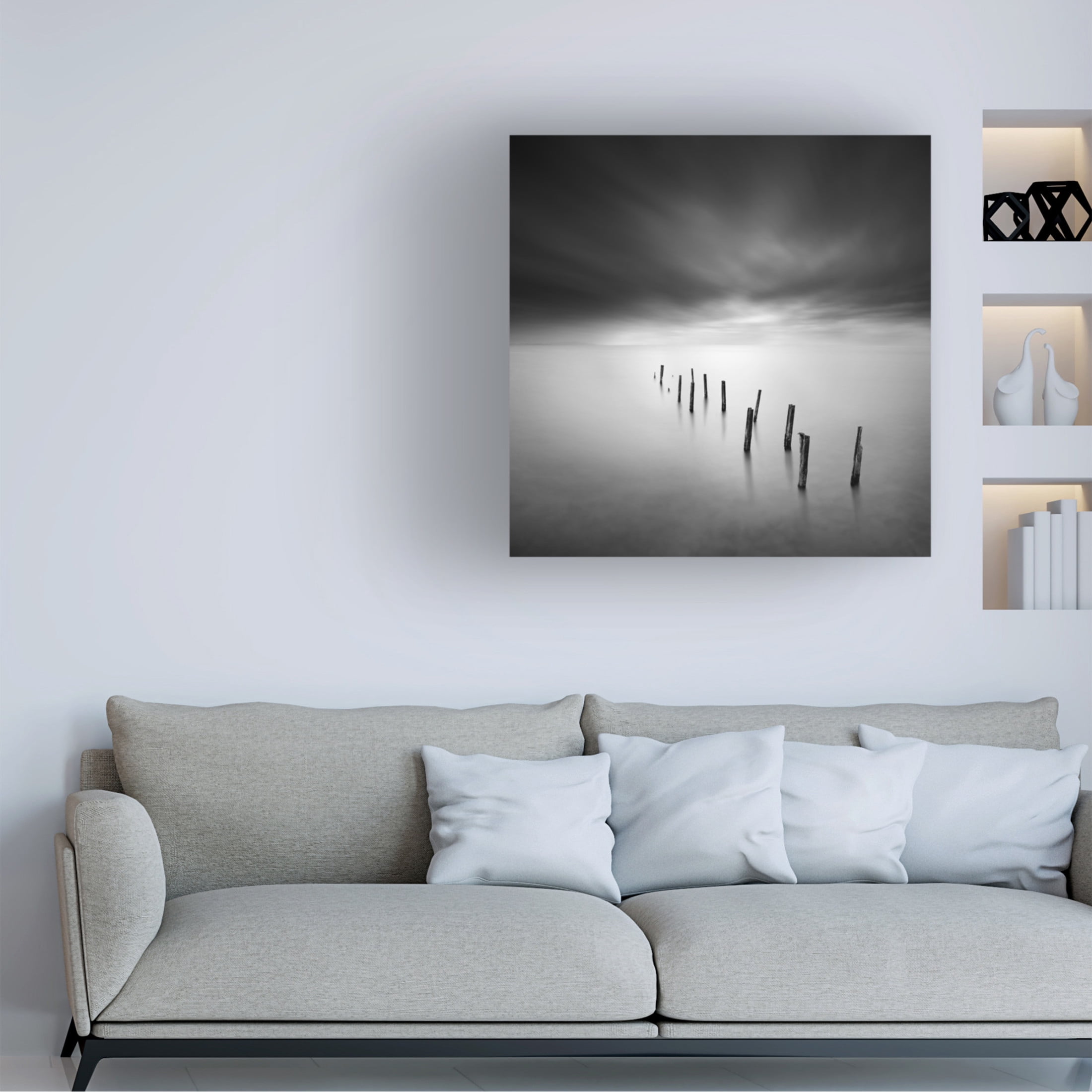 Canvas Wall Art - George Digalakis 'Symphony Of The Seas' Wall Art for Living Room, Bedroom, or Office Décor by Trademark Fine Art - 18 x 18 Inches