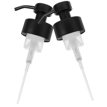 Beaupretty 2Pcs Foaming Soap Pump Heads Black Metal for Shampoo Lotion Bottle Replacement