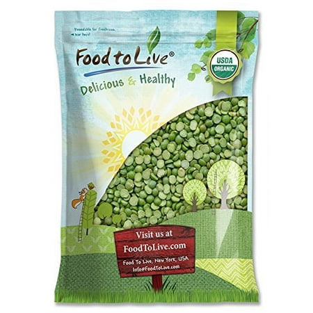 - Organic Green Split Peas, 10 Pounds - Non-GMO, Kosher, Raw, Dried, Great for Pea Soup, High in Protein and Fiber, Bulk, Product of Canada - by Food to Live