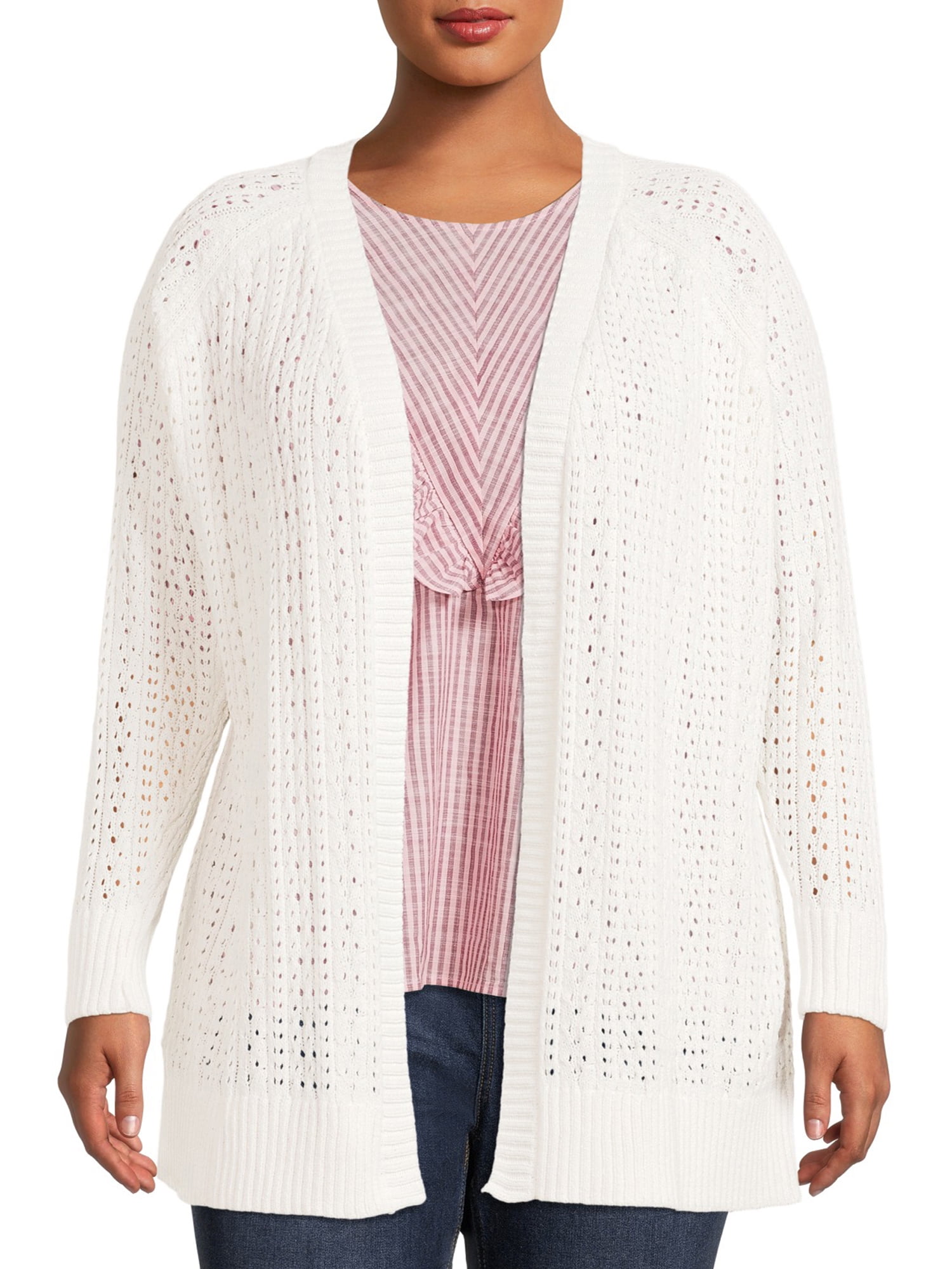 Roxy Juniors Shadow Diamonds Hooded Relaxed Fit Cardigan Sweater