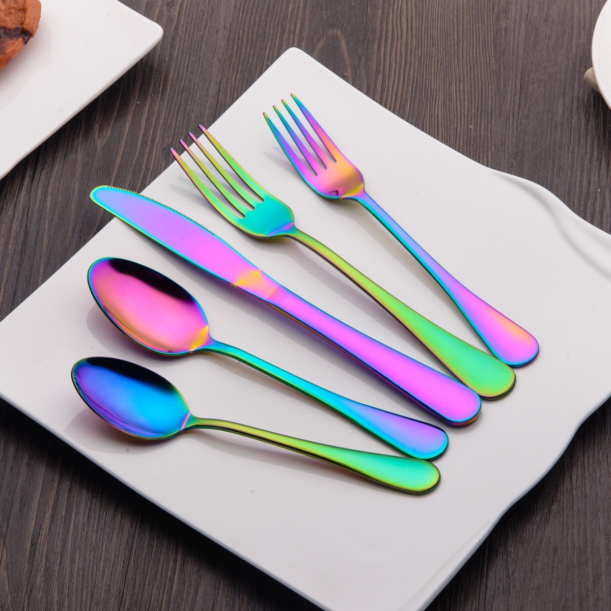 Frcolor Small Spoons Spoon Silverware Little Utensil Sets Silverware Forksspoons Only Metal Stainless Steel Set, Size: 8.15 x 1.69 x 0.2