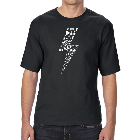 Men's Tall and Long Word Art T-shirt - Lightning Bolt