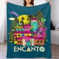 thumbnail image 1 of Manta de franela cálida y acogedora con diseño de dibujos animados de Encanto para sala de estar, dormitorio, cama, sofá, camping, viajes, mantas de vellón para todas las estaciones, regalos para, 1 of 8
