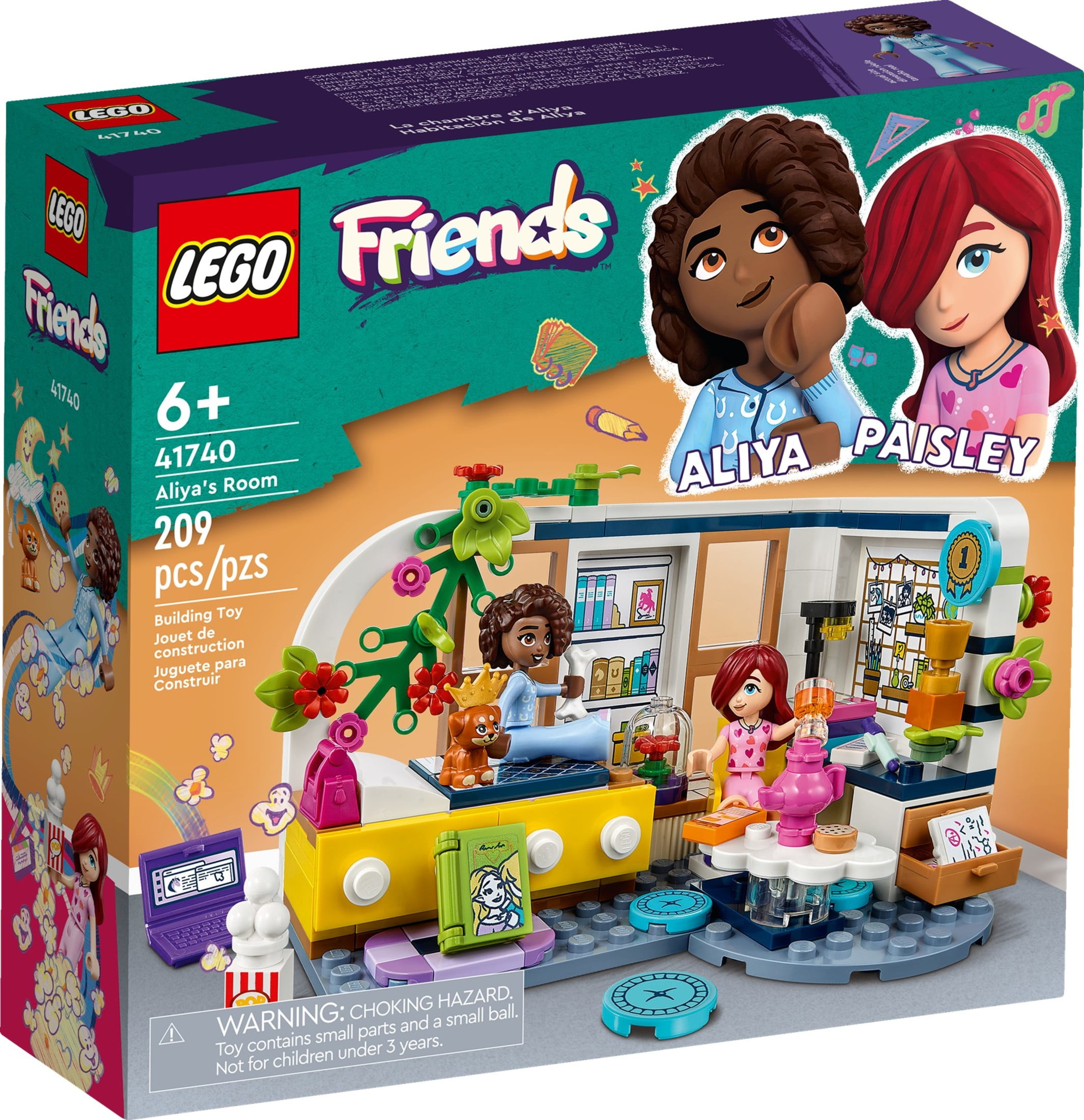 LEGO Friends Aliya's Room 41740 Building Set - Mini-Doll Toy Playset with Puppy Figure for Kids Ages 6+ Plastic