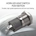 thumbnail image 4 of 12V 16mm Car LED Light Momentary Horn Button Metal Switch Push Button blue, 4 of 8