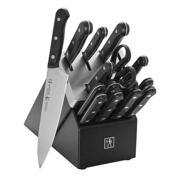 Henckels Solution 16 Piece, Knife Block Set, Black