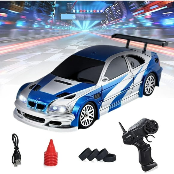 1:43 Mini 4WD Drift Remote Control Car Full Scale RC Racing Car Boys High Speed Remote Control Car Rc Model Blue Toys